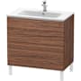 Duravit L-Cube 19" Single Wall Mounted Vanity Cabinet - Less Vanity Top Dark Walnut
