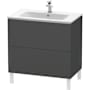 Duravit L-Cube 19" Single Wall Mounted Vanity Cabinet - Less Vanity Top Graphite Matte