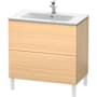 Duravit L-Cube 19" Single Wall Mounted Vanity Cabinet - Less Vanity Top Mediterranean Oak