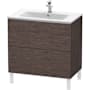 Duravit L-Cube 19" Single Wall Mounted Vanity Cabinet - Less Vanity Top Brushed Dark Oak
