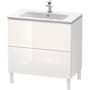 Duravit L-Cube 19" Single Wall Mounted Vanity Cabinet - Less Vanity Top White High Gloss Lacquer