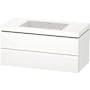 Duravit L-Cube 40" Wall Mounted Single Basin Vanity Set with Cabinet and Ceramic Vanity Top Matte White