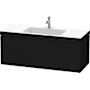 Duravit L-Cube 48" Wall Mounted Single Basin Vanity Set with Cabinet and Ceramic Vanity Top Black Oak