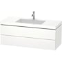 Duravit L-Cube 48" Wall Mounted Single Basin Vanity Set with Cabinet and Ceramic Vanity Top Matte White