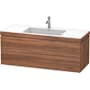 Duravit L-Cube 48" Wall Mounted Single Basin Vanity Set with Cabinet and Ceramic Vanity Top Natural Walnut