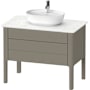 Duravit Luv 37" Single Wall Mounted Vanity Cabinet - Less Vanity Top Satin Matte Stone Gray