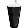 Duravit Starck 1 22" Free Standing Single Basin Vanity Set with Cabinet High Gloss Black