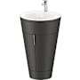Duravit Starck 1 22" Free Standing Single Basin Vanity Set with Cabinet Satin Matte Graphite