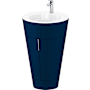 Duravit Starck 1 22" Free Standing Single Basin Vanity Set with Cabinet Satin Matte Night Blue
