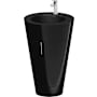 Duravit Starck 1 22" Free Standing Single Basin Vanity Set with Cabinet and Ceramic Vanity Top High Gloss Black