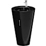 Duravit Starck 1 22" Free Standing Single Basin Vanity Set with Cabinet and Ceramic Vanity Top High Gloss Black