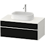 Duravit Zencha 40" Single Wall Mounted Vanity Cabinet - Less Vanity Top Black Line Structure