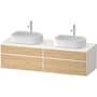 Duravit Zencha 63" Double Wall Mounted Vanity Cabinet - Less Vanity Top Natural Oak