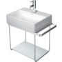 Duravit DuraSquare 20-1/4" Metal Wall Mounted Console - Frame Only Chrome