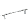 Du Verre Polar 8" Center to Center Designer Smooth Curve Ergonomic Cabinet Handle / Drawer Pull Polished Chrome