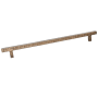 Du Verre Forged 3 - 14-1/2" Center to Center Luxury Designer Textured Square Bar Appliance Handle / Appliance Pull / Large Cabinet Handle Antique Brass
