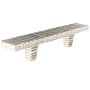 Du Verre Forged 3 - 3-3/4" Center to Center Textured Flat Bar Designer Cabinet Handle / Drawer Pull Satin Nickel