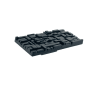Du Verre Offset 1" Center to Center Textured Geometric Mosaic Cabinet Handle / Drawer Pull Black Matte