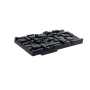 Du Verre Offset 1" Center to Center Textured Geometric Mosaic Cabinet Handle / Drawer Pull Oil Rubbed Bronze