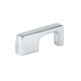 Du Verre Rise 2" Center to Center Retro Modern Sleek Offset Cabinet Handle / Drawer Pull Polished Chrome