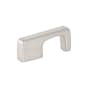 Du Verre Rise 2" Center to Center Retro Modern Sleek Offset Cabinet Handle / Drawer Pull Satin Nickel