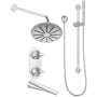 DXV Modulus Thermostatic Shower System with Shower Head, Hand Shower, Slide Bar, Shower Arm, Hose, and Valve Trim - No Shared Functions Polished Chrome