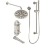 DXV Modulus Thermostatic Shower System with Shower Head, Hand Shower, Slide Bar, Shower Arm, Hose, and Valve Trim - No Shared Functions Brushed Nickel