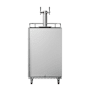 EdgeStar 24 Inch Wide Double Tap Kegerator for Full Size Kegs with Electronic Control Panel Stainless Steel
