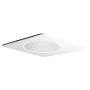 Elco 4" Square Trim with Phenolic Baffle White
