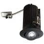 Elco The Teak System 1-1/2" Integrated LED Adjustable Round Recessed Trim - 1100 Lumens 3000 Kelvin Black