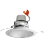 Elco The Cedar System 6" Integrated LED Reflector Recessed Trim with Driver - 1250 Lumens 2700 Kelvin Chrome / White