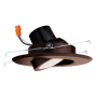 Elco 6" Integrated LED Round Adjustable Recessed Trim - 1000 Lumens 5000 Kelvin Bronze