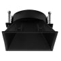 Elco The Koto System 4" Square Smooth Trimless Reflector Trim Black