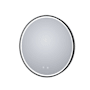 Electric Mirror Brilliance 30" Diameter Circular Framed Bathroom Wall Mirror with Light Matte Black
