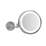 Electric Mirror Blush 9" Diameter Circular Framed Bathroom Wall Mirror with Light Polished Stainless