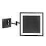 Electric Mirror Elixir 8" W x 8" H Square Framed Bathroom Wall Mirror with Light Matte Black