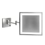 Electric Mirror Elixir 8" W x 8" H Square Framed Bathroom Wall Mirror with Light Polished Stainless