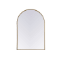 Elegant Lighting Ayra 27" W x 40" H Modern Arched Bathroom Wall Mirror Brass