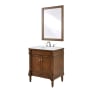 Elegant Lighting Lexington 30" Free Standing Single Basin Vanity Set with Cabinet and Engineered Stone Vanity Top Walnut