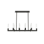 Elegant Lighting Noemi 48" Wide LED Crystal Linear Pendant Black