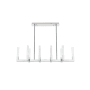 Elegant Lighting Noemi 48" Wide LED Crystal Linear Pendant Chrome