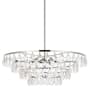 Elegant Lighting Ella 6 Light 28" Wide Crystal Waterfall Chandelier with Clear Crystal Accents Chrome