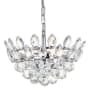Elegant Lighting Emilia 3 Light 14" Wide Crystal Pendant with Clear Crystal Accents Chrome