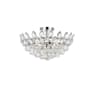 Elegant Lighting Emilia 5 Light 18" Wide Semi-Flush Bowl Ceiling Fixture with Clear Crystal Accents Chrome