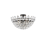 Elegant Lighting Emilia 5 Light 20" Wide Semi-Flush Bowl Ceiling Fixture with Clear Crystal Accents Black