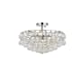 Elegant Lighting Savannah 5 Light 18" Wide Semi-Flush Bowl Ceiling Fixture with Clear Crystal Accents Chrome