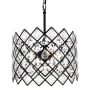Elegant Lighting Lyla 3 Light 13" Wide Crystal Pendant with Clear Crystal Accents Black