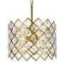 Elegant Lighting Lyla 3 Light 13" Wide Crystal Pendant with Clear Crystal Accents Brass