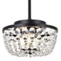 Elegant Lighting Gianna 3 Light 10" Wide Crystal Mini Pendant with Clear Crystal Accents Black