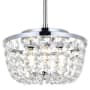 Elegant Lighting Gianna 3 Light 10" Wide Crystal Mini Pendant with Clear Crystal Accents Chrome